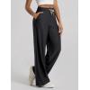 image:imageODODOS Womens Essential Wide Leg Pants  Ultra Soft odSTRATUM Tech Drawstring Relaxed Casual Pants with Pockets 29 InseamBlack Heather