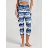 image:imageODODOS Womens High Waisted Yoga Capris with Pockets Tummy Control Non See Through Workout Athletic Running Capri LeggingsBlue Waves