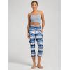 image:imageODODOS Womens High Waisted Yoga Capris with Pockets Tummy Control Non See Through Workout Athletic Running Capri LeggingsBlue Waves