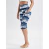 image:imageODODOS Womens High Waisted Yoga Capris with Pockets Tummy Control Non See Through Workout Athletic Running Capri LeggingsBlue Waves