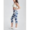 image:imageODODOS Womens High Waisted Yoga Capris with Pockets Tummy Control Non See Through Workout Athletic Running Capri LeggingsBlue Waves