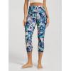 image:imageODODOS Womens High Waisted Yoga Capris with Pockets Tummy Control Non See Through Workout Athletic Running Capri LeggingsBlurred Tropical