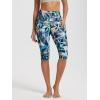 image:imageODODOS Womens High Waisted Yoga Capris with Pockets Tummy Control Non See Through Workout Athletic Running Capri LeggingsBlurred Tropical