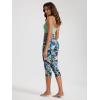 image:imageODODOS Womens High Waisted Yoga Capris with Pockets Tummy Control Non See Through Workout Athletic Running Capri LeggingsBlurred Tropical