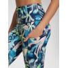 image:imageODODOS Womens High Waisted Yoga Capris with Pockets Tummy Control Non See Through Workout Athletic Running Capri LeggingsBlurred Tropical