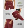 image:imageODODOS Womens High Waisted Yoga Capris with Pockets Tummy Control Non See Through Workout Athletic Running Capri LeggingsBrick Red