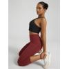 image:imageODODOS Womens High Waisted Yoga Capris with Pockets Tummy Control Non See Through Workout Athletic Running Capri LeggingsBrick Red