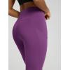 image:imageODODOS Womens High Waisted Yoga Capris with Pockets Tummy Control Non See Through Workout Athletic Running Capri LeggingsPlum Purple