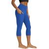 image:imageODODOS Womens High Waisted Yoga Capris with Pockets Tummy Control Non See Through Workout Athletic Running Capri LeggingsRoyal Blue
