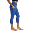 image:imageODODOS Womens High Waisted Yoga Capris with Pockets Tummy Control Non See Through Workout Athletic Running Capri LeggingsRoyal Blue