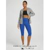 image:imageODODOS Womens High Waisted Yoga Capris with Pockets Tummy Control Non See Through Workout Athletic Running Capri LeggingsRoyal Blue