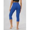 image:imageODODOS Womens High Waisted Yoga Capris with Pockets Tummy Control Non See Through Workout Athletic Running Capri LeggingsRoyal Blue
