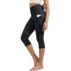 image:imageODODOS Womens High Waisted Yoga Capris with Pockets Tummy Control Non See Through Workout Athletic Running Capri LeggingsTie Dye Smoke Ink
