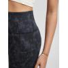image:imageODODOS Womens High Waisted Yoga Capris with Pockets Tummy Control Non See Through Workout Athletic Running Capri LeggingsTie Dye Smoke Ink