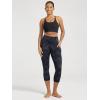 image:imageODODOS Womens High Waisted Yoga Capris with Pockets Tummy Control Non See Through Workout Athletic Running Capri LeggingsTie Dye Smoke Ink