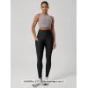 image:imageODODOS Womens High Waisted Yoga Leggings with Pockets Tummy Control Non See Through Workout Athletic Running Yoga PantsBlack Heather