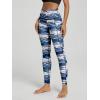 image:imageODODOS Womens High Waisted Yoga Leggings with Pockets Tummy Control Non See Through Workout Athletic Running Yoga PantsBlue Waves