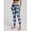 image:imageODODOS Womens High Waisted Yoga Leggings with Pockets Tummy Control Non See Through Workout Athletic Running Yoga PantsBlue Waves