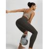 image:imageODODOS Womens High Waisted Yoga Leggings with Pockets Tummy Control Non See Through Workout Athletic Running Yoga PantsDark Brown