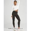image:imageODODOS Womens High Waisted Yoga Leggings with Pockets Tummy Control Non See Through Workout Athletic Running Yoga PantsDark Brown