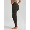 image:imageODODOS Womens High Waisted Yoga Leggings with Pockets Tummy Control Non See Through Workout Athletic Running Yoga PantsDark Brown