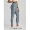image:imageODODOS Womens High Waisted Yoga Leggings with Pockets Tummy Control Non See Through Workout Athletic Running Yoga PantsDusty Blue Heather