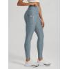 image:imageODODOS Womens High Waisted Yoga Leggings with Pockets Tummy Control Non See Through Workout Athletic Running Yoga PantsDusty Blue Heather