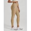 image:imageODODOS Womens High Waisted Yoga Leggings with Pockets Tummy Control Non See Through Workout Athletic Running Yoga PantsKhaki Heather