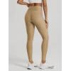 image:imageODODOS Womens High Waisted Yoga Leggings with Pockets Tummy Control Non See Through Workout Athletic Running Yoga PantsKhaki Heather