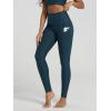 image:imageODODOS Womens High Waisted Yoga Leggings with Pockets Tummy Control Non See Through Workout Athletic Running Yoga PantsLyon Blue Heather