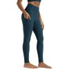 image:imageODODOS Womens High Waisted Yoga Leggings with Pockets Tummy Control Non See Through Workout Athletic Running Yoga PantsLyon Blue Heather