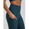 image:imageODODOS Womens High Waisted Yoga Leggings with Pockets Tummy Control Non See Through Workout Athletic Running Yoga PantsLyon Blue Heather
