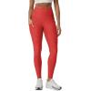 image:imageODODOS Womens High Waisted Yoga Leggings with Pockets Tummy Control Non See Through Workout Athletic Running Yoga PantsRed Heather