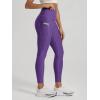 image:imageODODOS Womens High Waisted Yoga Leggings with Pockets Tummy Control Non See Through Workout Athletic Running Yoga PantsUltra Violet Heather
