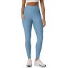 image:imageODODOS Womens High Waisted Yoga Leggings with Pockets Tummy Control Non See Through Workout Athletic Running Yoga PantsWashed Denim Heather