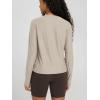 image:imageODODOS Womens Long Sleeve Crewneck Tee  UltraSoft odSTRATUM Tech Performance TShirts UPF 50 Daily Pullover TopsMocha Heather