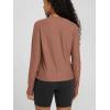 image:imageODODOS Womens Long Sleeve Crewneck Tee  UltraSoft odSTRATUM Tech Performance TShirts UPF 50 Daily Pullover TopsTamarind Heather
