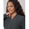 image:imageODODOS Womens Performance Full Zip Track Jacket Ultra Soft odSTRATUM Tech UPF 50 Stand Collar Athletic Top with PocketsCharcoal Heather