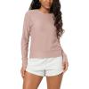 image:imageODODOS Womens Long Sleeve Crewneck Tee  UltraSoft odSTRATUM Tech Performance TShirts UPF 50 Daily Pullover TopsRose Pink Heather
