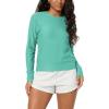 image:imageODODOS Womens Long Sleeve Crewneck Tee  UltraSoft odSTRATUM Tech Performance TShirts UPF 50 Daily Pullover TopsSea Heather