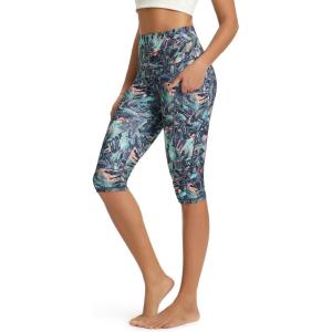 image:imageODODOS Womens High Waisted Yoga Capris with Pockets Tummy Control Non See Through Workout Athletic Running Capri LeggingsScratch Marks