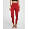 image:imageODODOS Tummy Control Compression Leggings for Women 25  28 High Waist Workout Running Yoga PantsPiping Red
