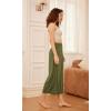 image:imageODODOS Womens Wide Leg Palazzo Lounge Cropped Pants with Pockets Light Weight Comfy Pajama Capri Pants2022 24 InseamArmy