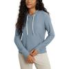 image:imageODODOS Womens Essential Hoodie  Ultra Soft odSTRATUM Tech Pullover UPF 50 Moisture Wicking Long Sleeve TopDusty Blue Heather