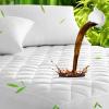 imageUNILIBRA King Mattress Pad Waterproof Rayon Made from Bamboo Fitted Deep Pocket Mattress Cover fits 625 Breathable Quilted Mattress Protector WhiteFull