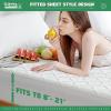 imageUNILIBRA King Mattress Pad Waterproof Rayon Made from Bamboo Fitted Deep Pocket Mattress Cover fits 625 Breathable Quilted Mattress Protector WhiteKing