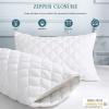 imageUNILIBRA King Mattress Pad Waterproof Rayon Made from Bamboo Fitted Deep Pocket Mattress Cover fits 625 Breathable Quilted Mattress Protector WhiteQueen Pillow Protector