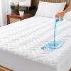imageUNILIBRA King Mattress Pad Waterproof Rayon Made from Bamboo Fitted Deep Pocket Mattress Cover fits 625 Breathable Quilted Mattress Protector WhiteQueen