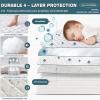 imageUNILIBRA King Mattress Pad Waterproof Rayon Made from Bamboo Fitted Deep Pocket Mattress Cover fits 625 Breathable Quilted Mattress Protector WhiteShort Queen