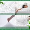 imageUNILIBRA King Mattress Pad Waterproof Rayon Made from Bamboo Fitted Deep Pocket Mattress Cover fits 625 Breathable Quilted Mattress Protector WhiteTwin XL